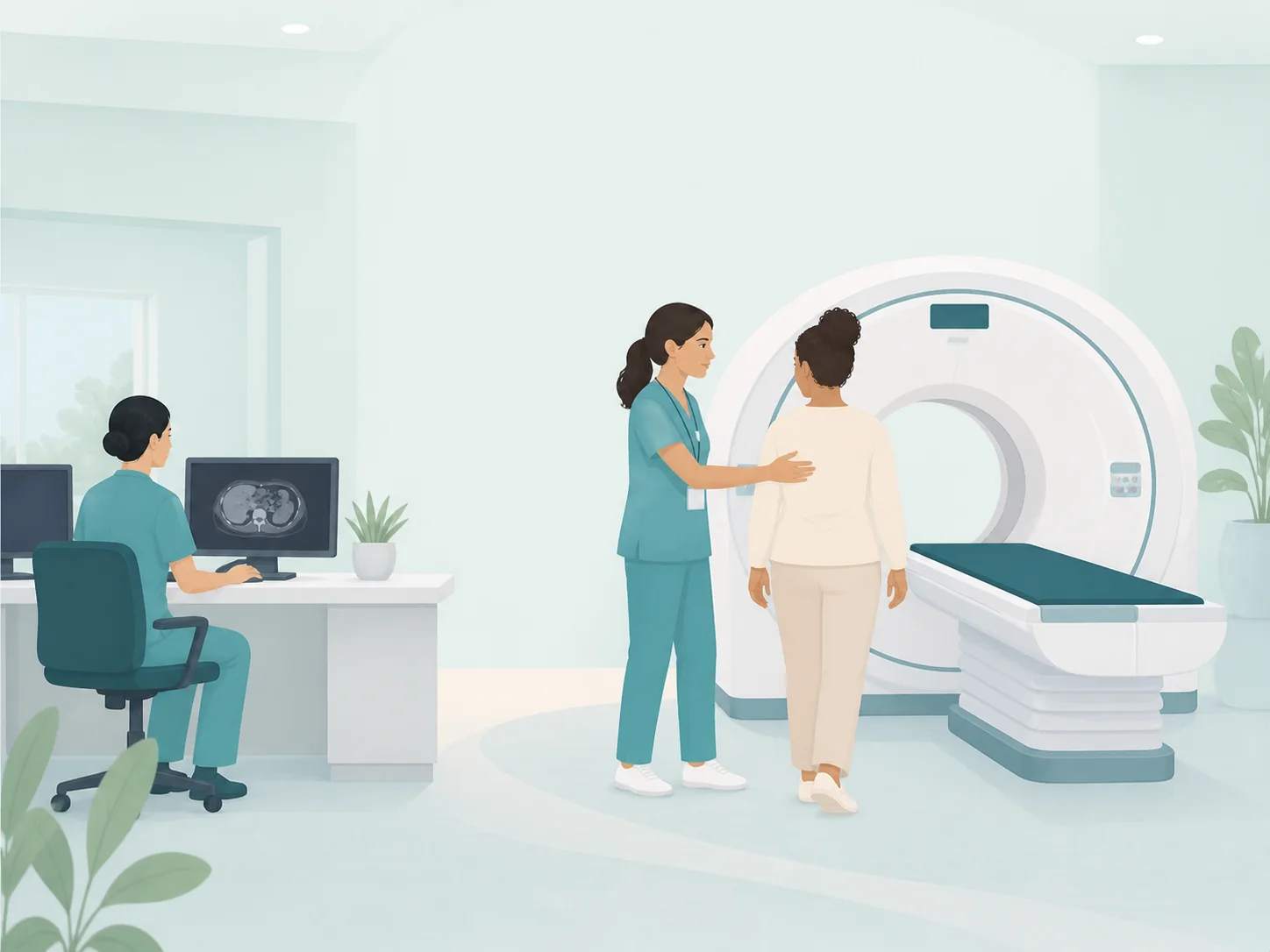 Illustration of a community and diagnostic services care setting