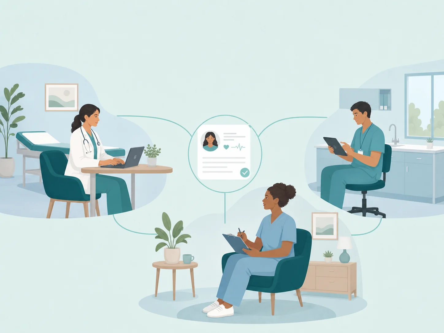Illustration of a primary care networks care setting