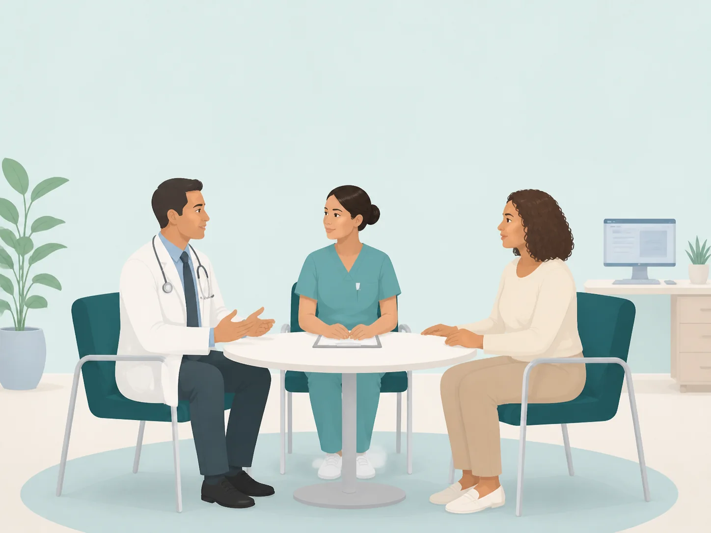 Illustration of a primary care care setting